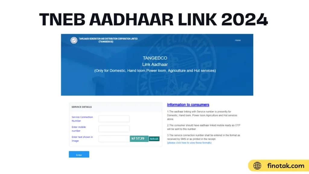 link Aadhaar in TNEB